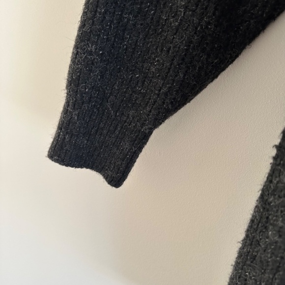 Zara Charcoal Knit Oversized Long Sleeve Sweater Dress, M - Picture 7 of 11